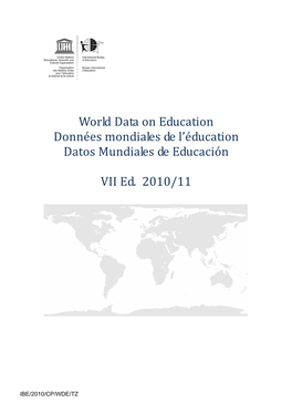 United Republic of Tanzania; World Data on Education, 2010/11