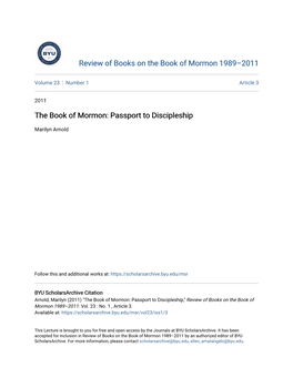 The Book of Mormon 1989–2011