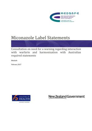 Miconazole Label Statements