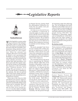 Legislative Reports