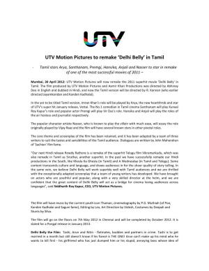 UTV Motion Pictures to Remake 'Delhi Belly'