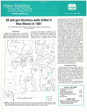 Oil and Gas Discovery Wells Drilled in New Mexico in 1981