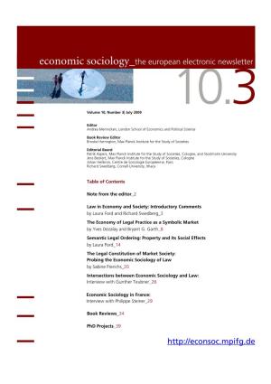Econsoc 10-3 | Economic Sociology Of