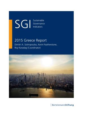 2015 Greece Country Report | SGI Sustainable Governance Indicators