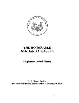 The Honorable Gerhard A. Gesell