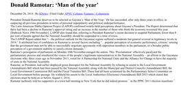 Donald Ramotar: 'Man of the Year'