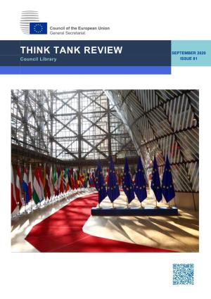 THINK TANK REVIEW SEPTEMBER 2020 Council Library ISSUE 81