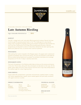 Late Autumn Riesling