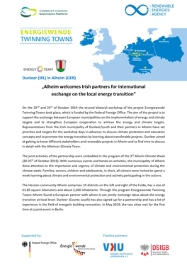 „Alheim Welcomes Irish Partners for International Exchange on the Local Energy Transition”