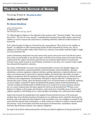 Auden and God - the New York Review of Books 6/15/08 11:13 PM