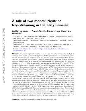A Tale of Two Modes: Neutrino Free-Streaming in the Early Universe