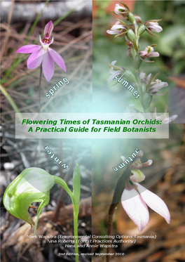 Flowering Times of Tasmanian Orchids: a Practical Guide for Field Botanists