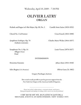 Olivier Latry Organ