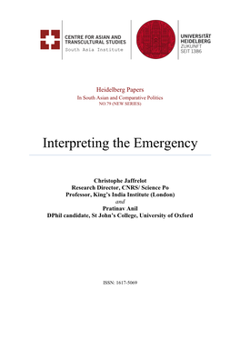 Interpreting the Emergency