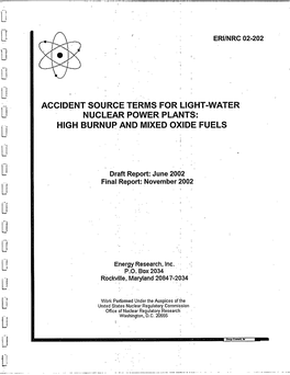 Accident Source Terms for Light-Water Nuclear Power Plants: High Burnup and Mixed Oxide Fuels