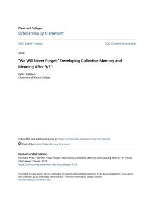 Developing Collective Memory and Meaning After 9/11
