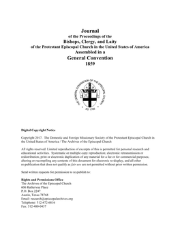 1859 Journal of General Convention