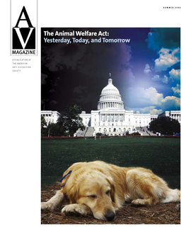 The Animal Welfare Act: Yesterday, Today, and Tomorrow