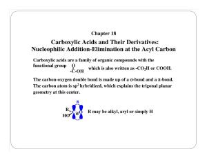 Nucleophilic Addition-Elimination at the Acyl Carbon