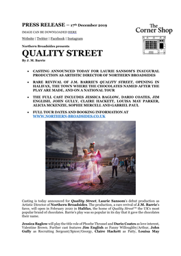 QUALITY STREET by J