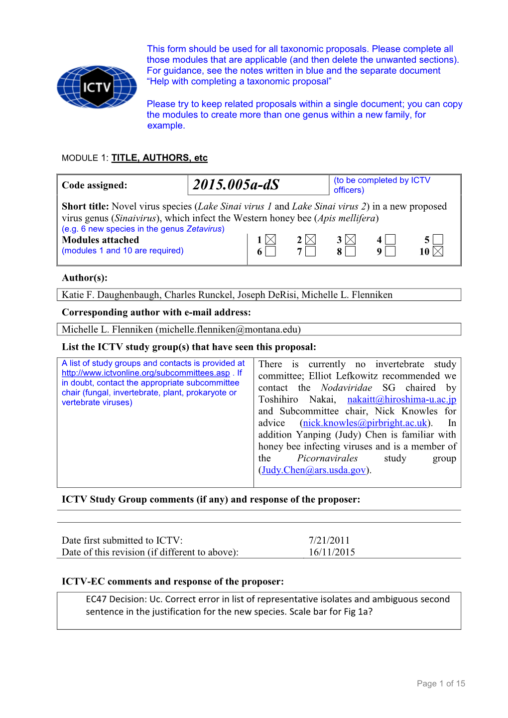 Complete Sections As Applicable