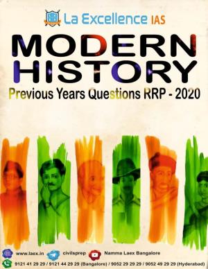 Modern Indian History UPSC Previous Year Questions