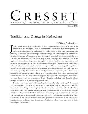 Tradition and Change in Methodism