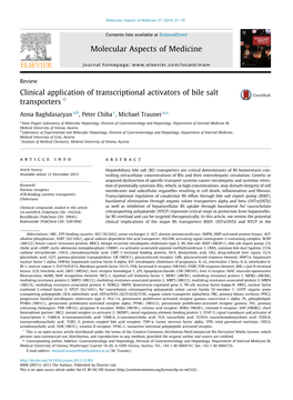 Clinical Application of Transcriptional Activators of Bile Salt Transporters