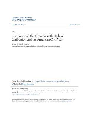 The Italian Unification and the American Civil War