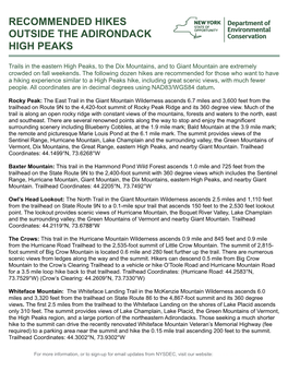 Recommended Hikes Outside the Adirondack High Peaks 2