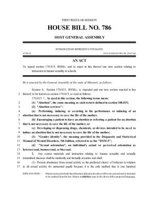House Bill No. 786