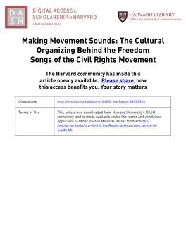 The Cultural Organizing Behind the Freedom Songs of the Civil Rights Movement
