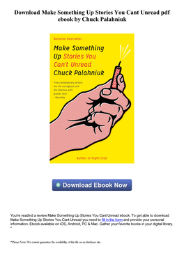 Download Make Something up Stories You Cant Unread Pdf Book