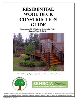 Residential Wood Deck Construction Guide