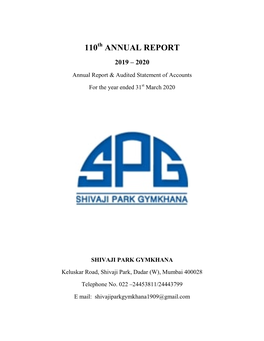 110 Annual Report