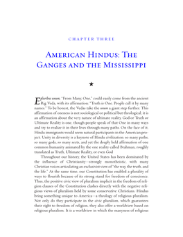 American Hindus: the Ganges and the Mississippi