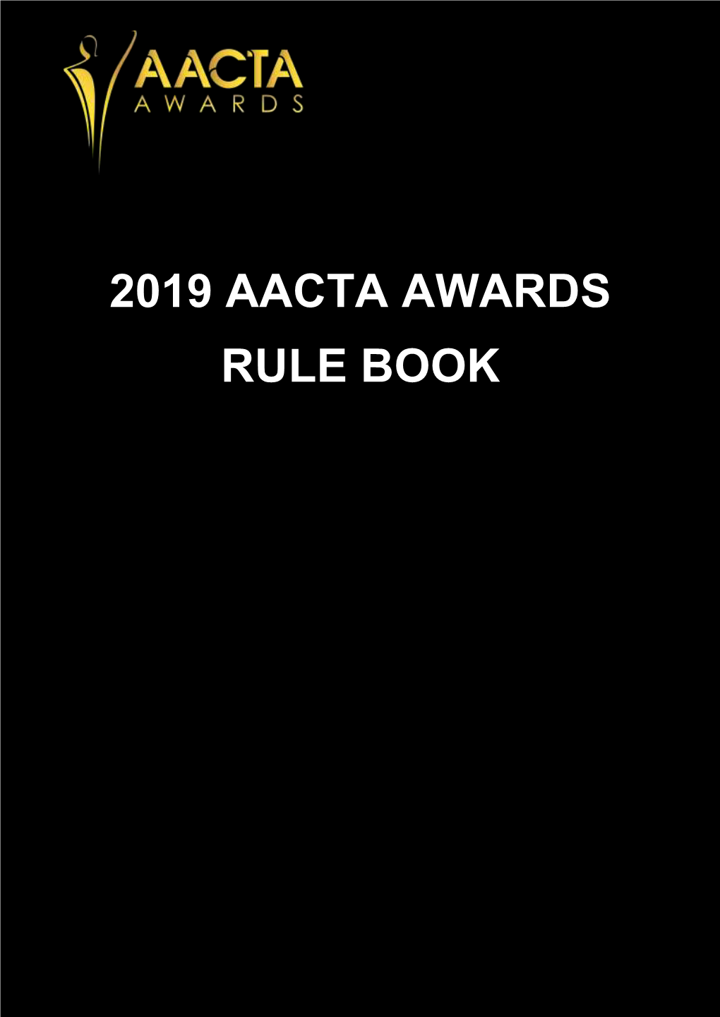 2019 Aacta Awards Rule Book Page 2