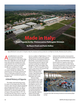 Made in Italy: from Agusta to the Finmeccanica Helicopter Division