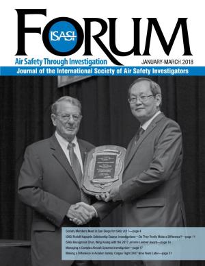 JANUARY-MARCH 2018 Journal of the International Society of Air Safety Investigators