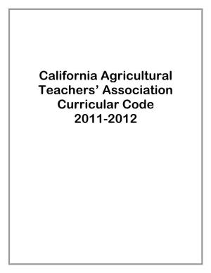 CATA Curricular Code 2010-2011