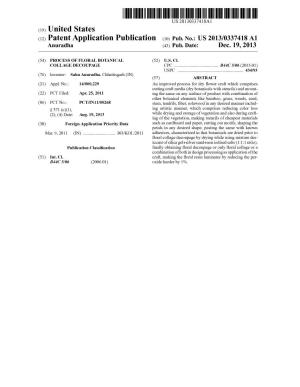 (12) Patent Application Publication (10) Pub. No.: US 2013/0337418 A1 Anuradha (43) Pub