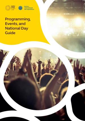Programming, Events, and National Day Guide
