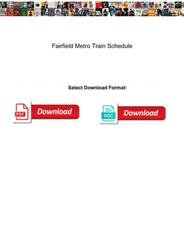 Fairfield Metro Train Schedule