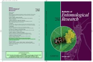 Entomological Research Camara (Verbenaceae) 111 Entomological H