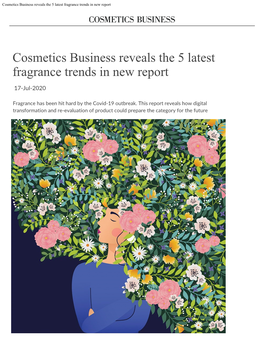 Cosmetics Business Reveals the 5 Latest Fragrance Trends in New Report