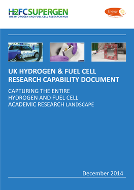 UK's First Hydrogen and Fuel Cell Research Capability Document