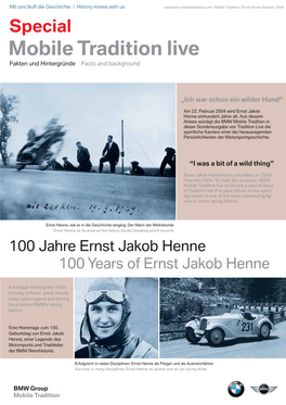 Newsletter Ernst Henne Special