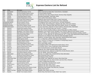 Express Centers List for Refund
