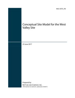 Conceptual Site Model for the West Valley Site