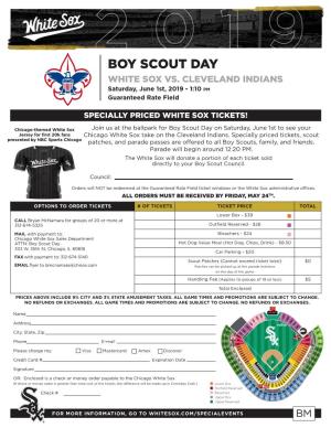 Boy Scout Day White Sox Vs